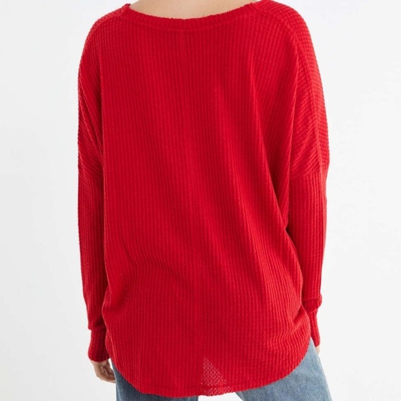 Urban Outfitters Out From Under JoJo Oversize Waffle Knit Thermal Cardigan Small - Picture 2 of 16